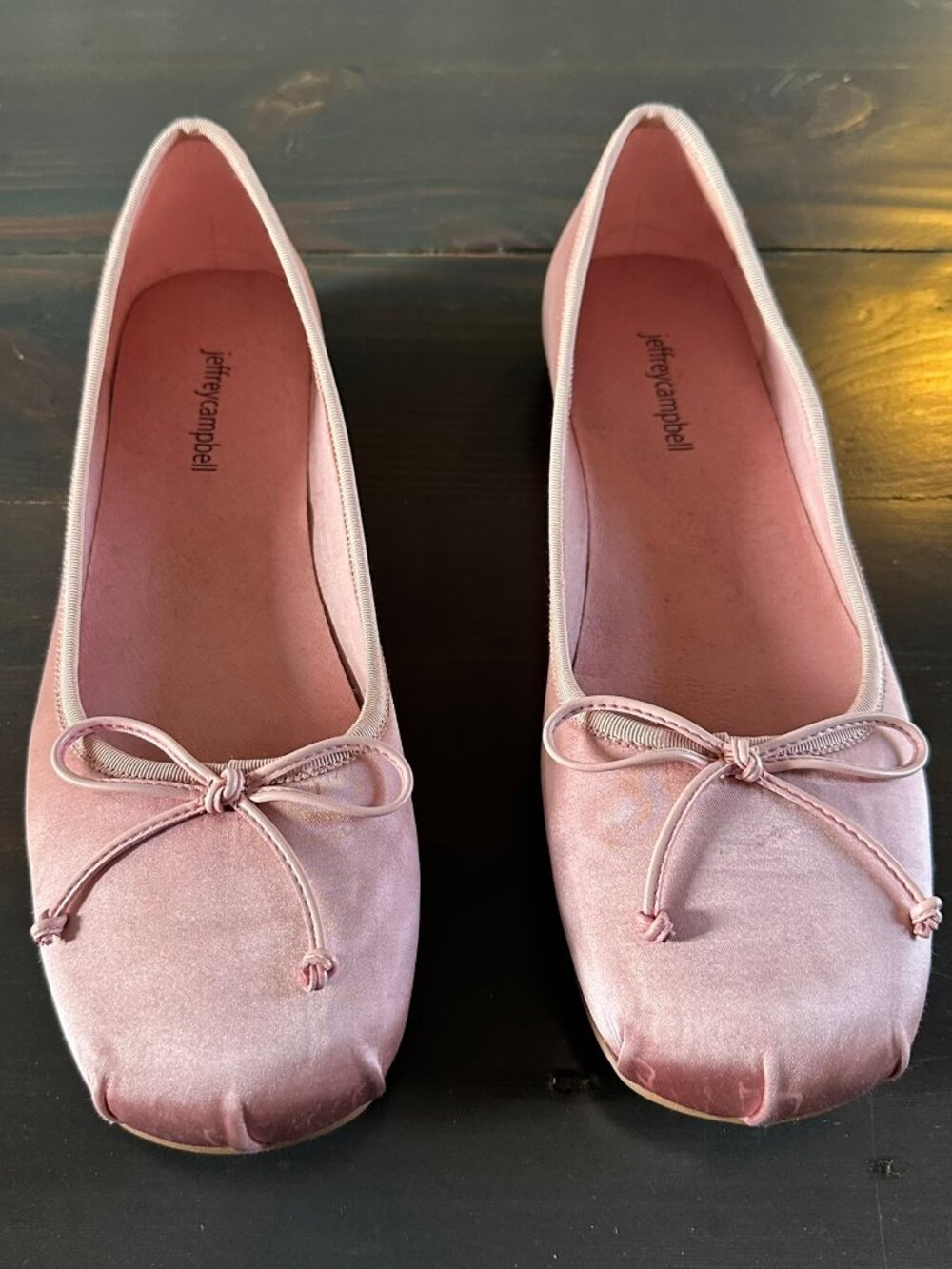 Jeffrey Campbell x Anthropologie Tutu Pink Satin Ballet Flats EUC Size 11